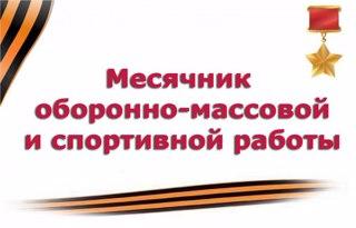 месячник оборонно-массовой, спортивной и патриотической работы